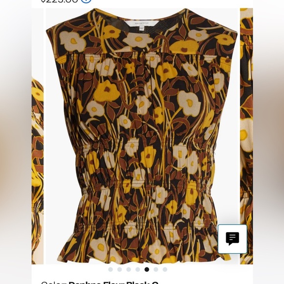 Rebecca Taylor Daphne Fleur Mesh Sleeveless Top sz XS - Picture 10 of 11